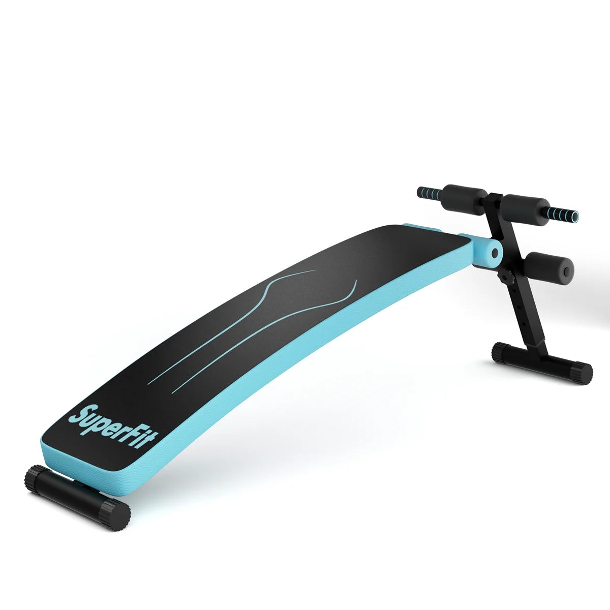 Superfit Folding Weight Bench Adjustable Sit-Up Board Workout Slant Bench Blue