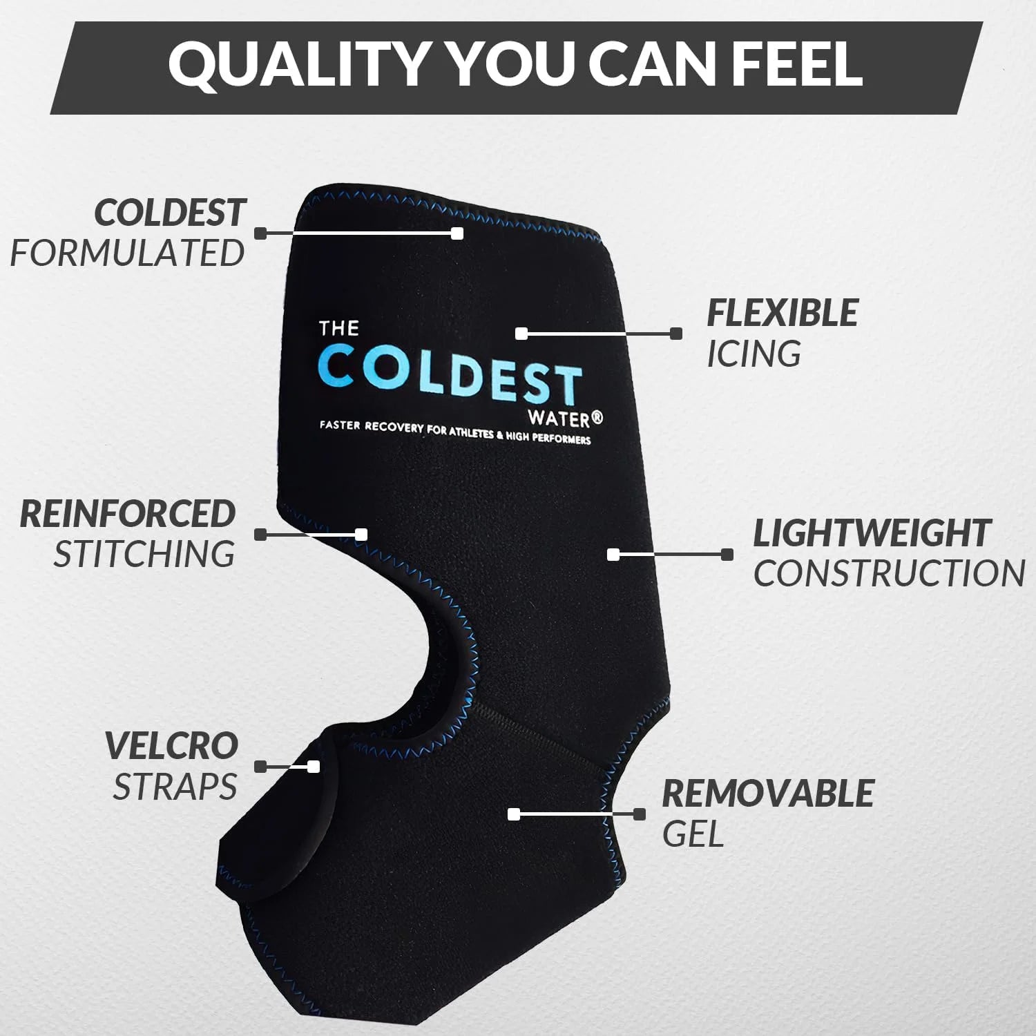 Foot Ankle Achilles Tendonitis Icing Pain Relief Ice Wrap with Cold Compression Gel Packs | Best for Achilles Tendon Injuries, Plantar Fasciitis, Heel and Sore Feet Cold Therapy