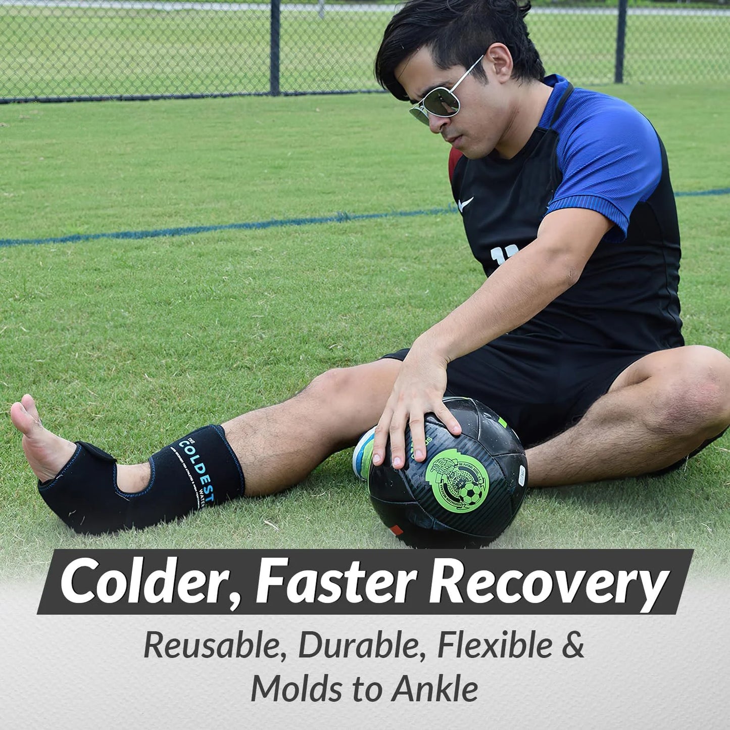 Foot Ankle Achilles Tendonitis Icing Pain Relief Ice Wrap with Cold Compression Gel Packs | Best for Achilles Tendon Injuries, Plantar Fasciitis, Heel and Sore Feet Cold Therapy