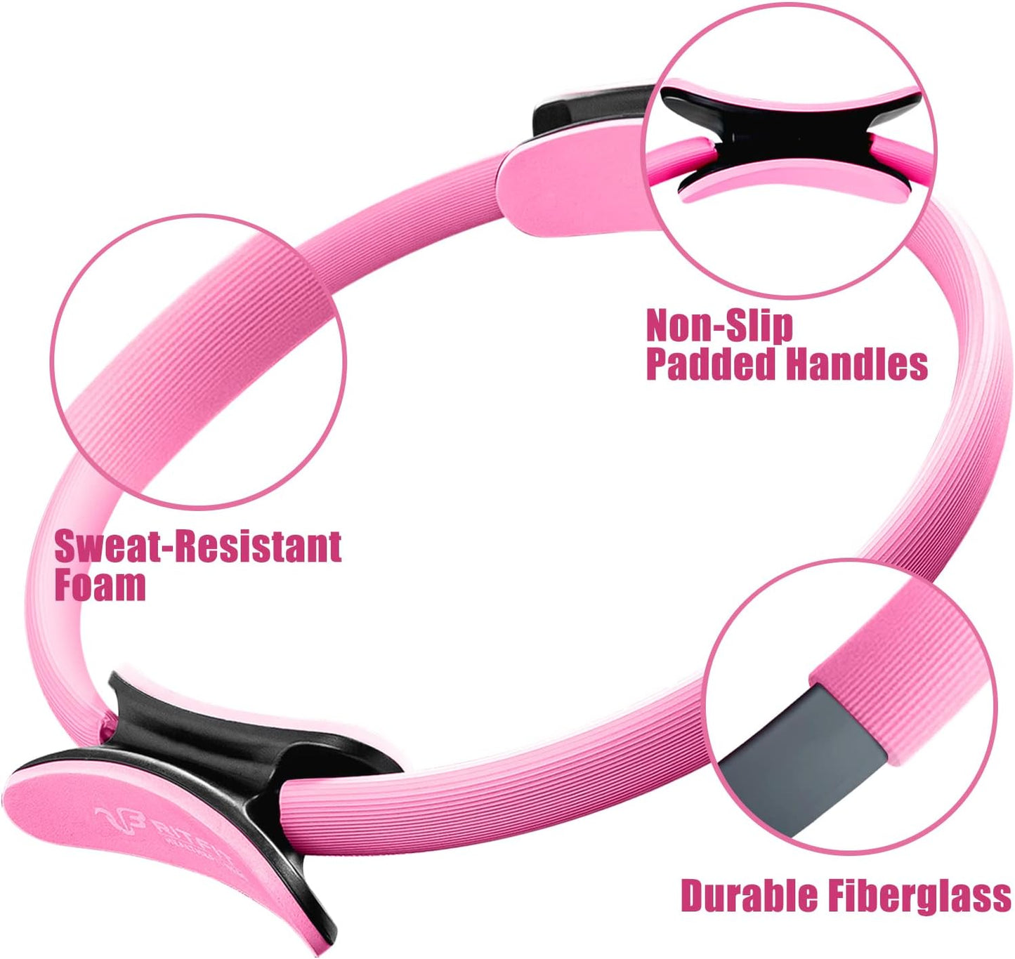Ritfit Pilates Ring Circle - 14 Inch Magic Fitness Circle for Toning Inner & Out