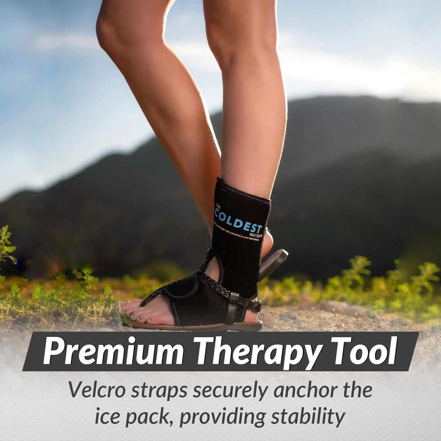 Foot Ankle Achilles Tendonitis Icing Pain Relief Ice Wrap with Cold Compression Gel Packs | Best for Achilles Tendon Injuries, Plantar Fasciitis, Heel and Sore Feet Cold Therapy