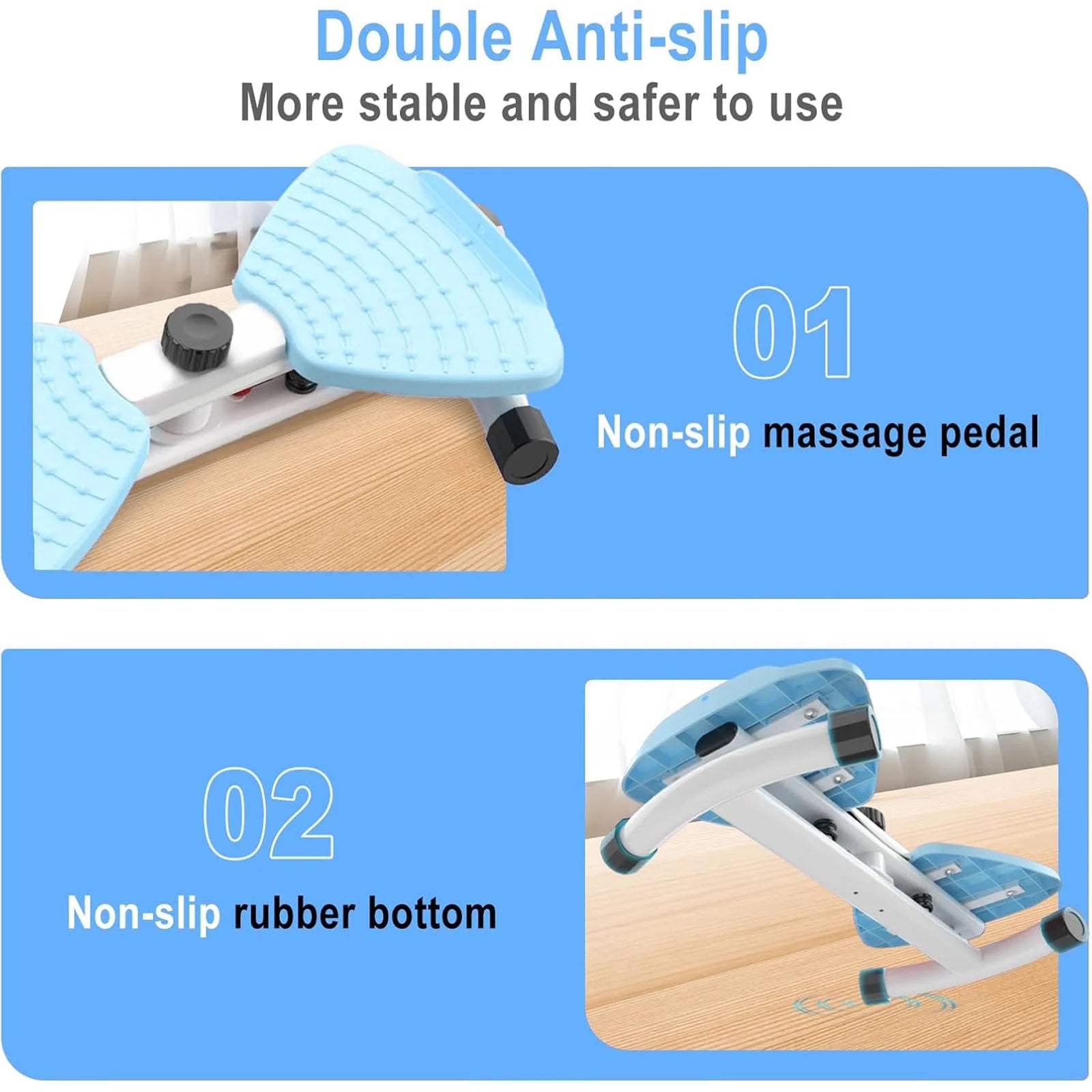 Waist Twister Machine with Resistance Bands - Ab Twist Board Non-Slip Twisting Machine Core Workouts for Home Gym Exercise Lover(Blue)