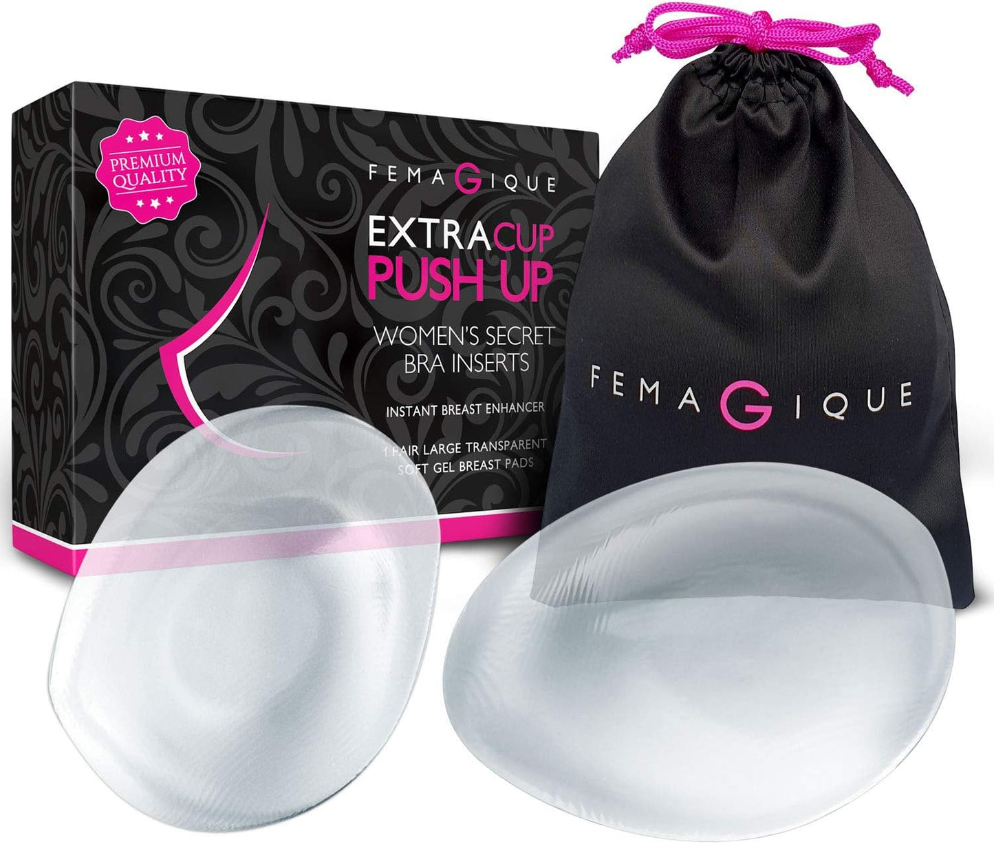 Silicone Gel Bra Inserts Push up Breast Cups - Cleavage Enhancers Pads