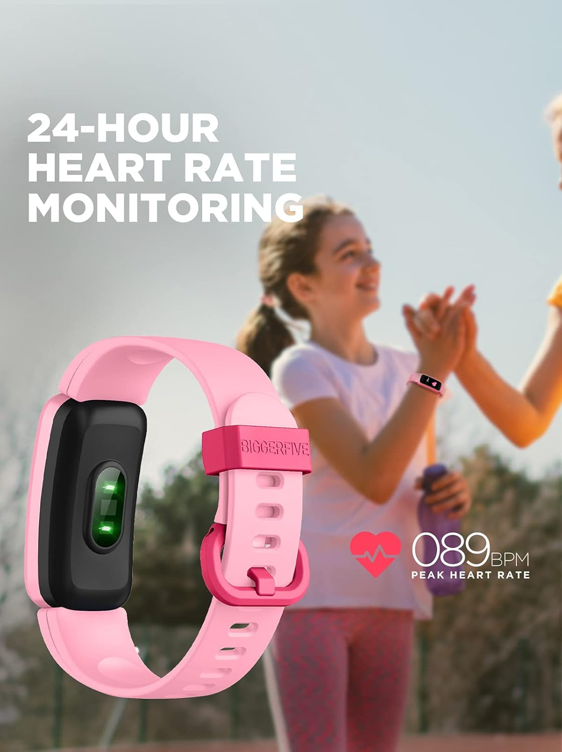 Vigor Kids Fitness Tracker for Girls & Boys Ages 5-15, Kids Watch with IP68 Waterproof, Pedometer, Activity Tracker with Heart Rate & Sleep Monitor, Calorie & Step Counter Watch