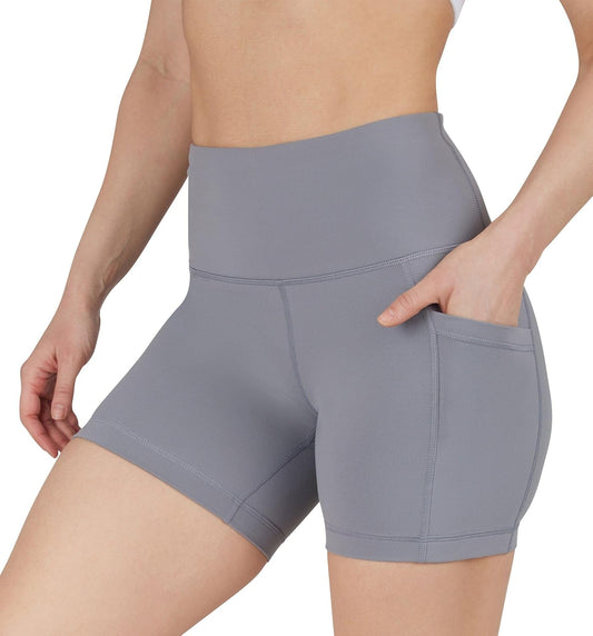 Womens High Waisted Biker Shorts with Side Pockets Workout Shorts 5”, 7”, 9”