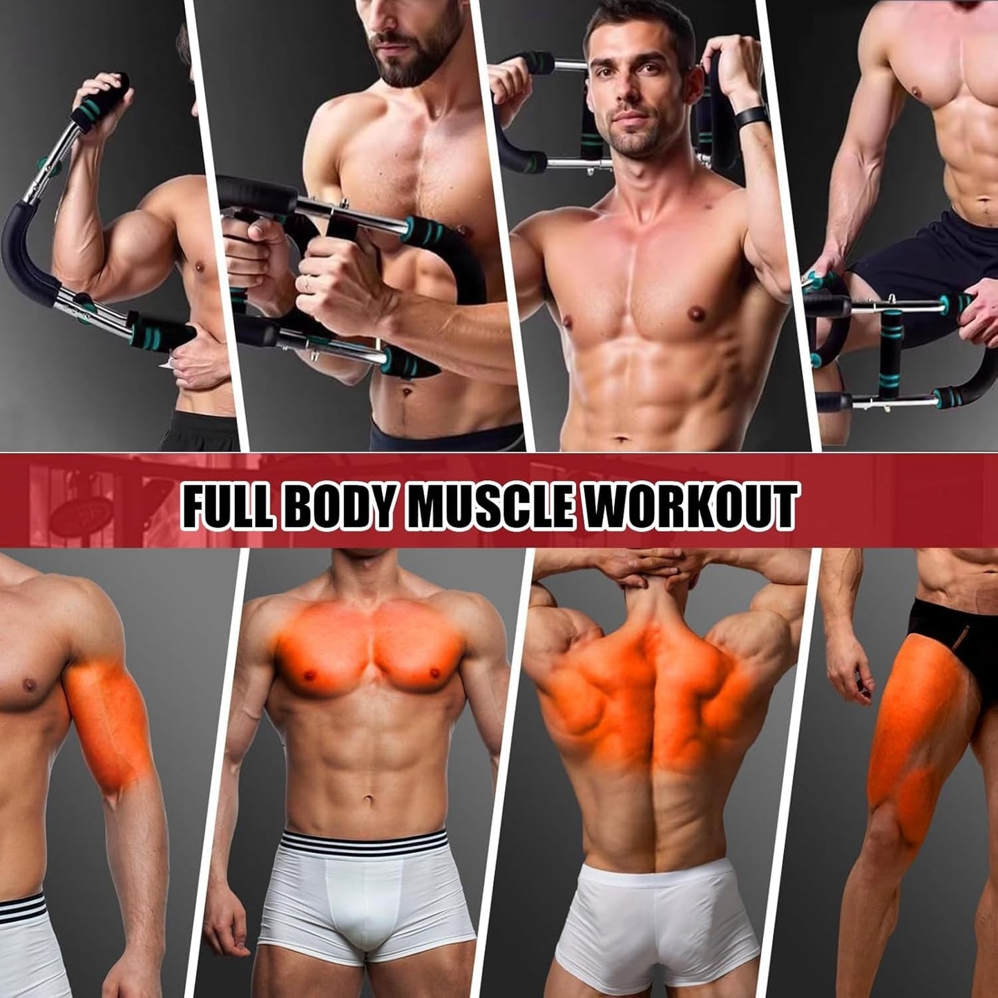 Gorilla Bar Twister Arm & Chest Trainer for Men – Adjustable 60-100Lb Chest S...