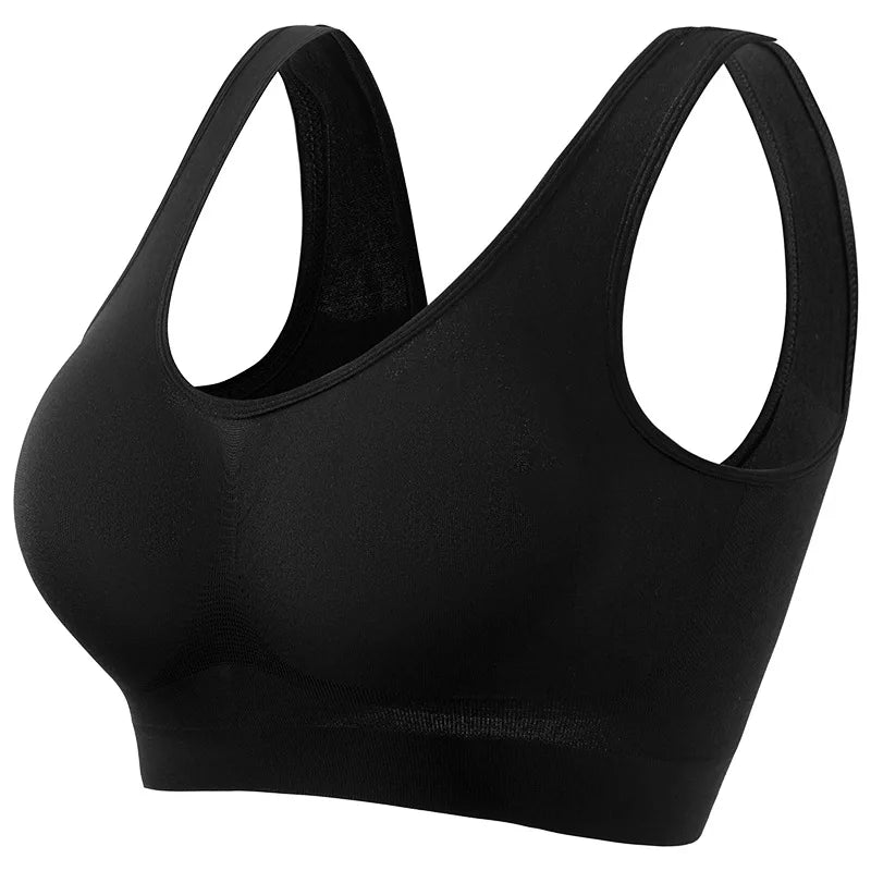 Women'S S-5XL Seamless Bra Push-Up Sports Bra Non-Wire Crop Tops Solid Color Sexy Lingerie No Pads Breathable Female Brassiere